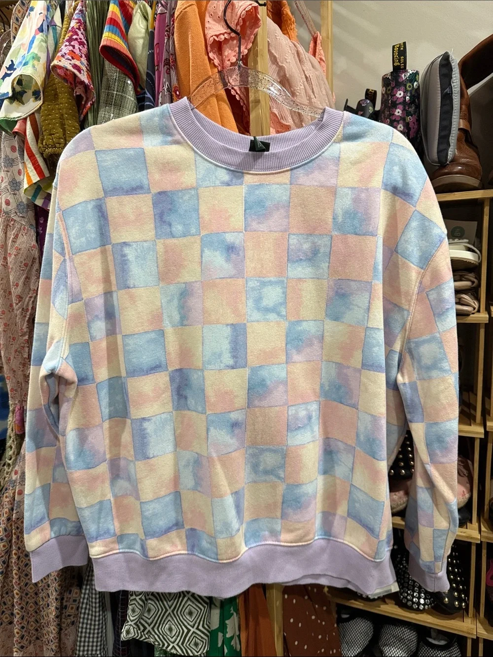 Wild fable Pastel Check Crewneck Sweatershirt - médium - Picture 2 of 4
